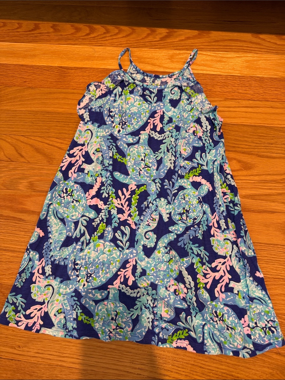 Lilly Pulitzer Navy Sea Life Sundress with Pink & Aqua Accents